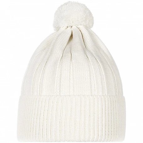 Шапка Knit Beat, белая (молочная)