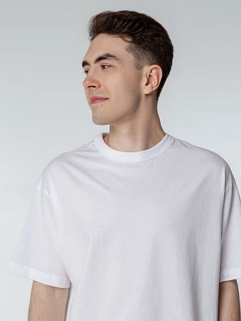 Футболка оверсайз мужская Boxy Men, бежевая (льняная)