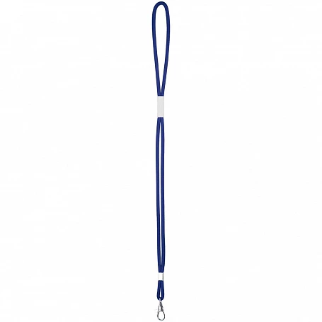 Шнурок для бейджа Tube Metal, синий