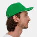 Бейсболка Classic 2.0, ярко-зеленая с белым кантом