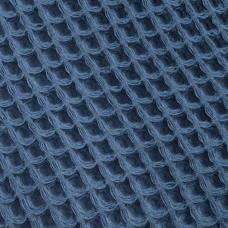 Плед вафельный Elenglect, темно-синий