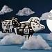 Игрушка «Свинка, витающая в облаках», черная