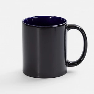 Кружка-хамелеон On Display, глянцевая, черная с синим