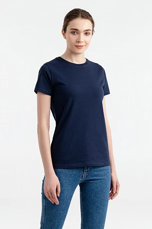 Футболка женская T-bolka Stretch Light Lady, темно-синяя (navy)