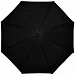 Зонт наоборот складной Futurum со светоотражающим кантом, черный