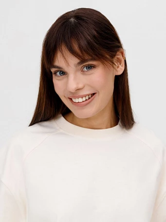 Футболка оверсайз унисекс Sideline, молочно-белая