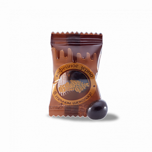 Кофейное зерно в шоколаде с логотипом заказчика