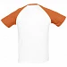 Футболка мужская двухцветная Funky 150, белая с оранжевым