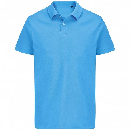 Рубашка поло унисекс Pacific, ярко-бирюзовая