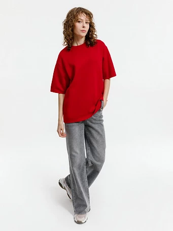 Джемпер с коротким рукавом Siluetti Volumica, красный