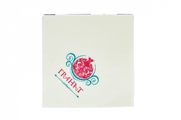 Салфетки бумажные с логотипом 2-слойные 2 цвета, 1/4 сложение