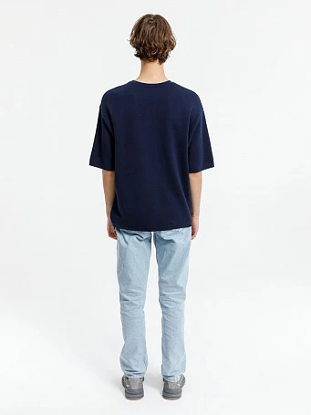 Джемпер с коротким рукавом Siluetti Volumica, темно-синий