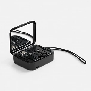 Набор для ухода за гаджетами с беспроводной зарядкой Rules, черный