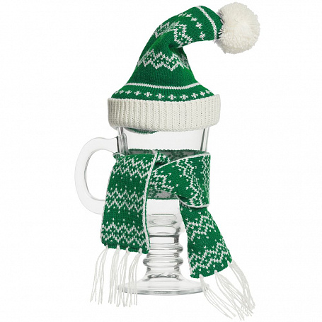 Вязаный шарфик Dress Cup ver.2, зеленый