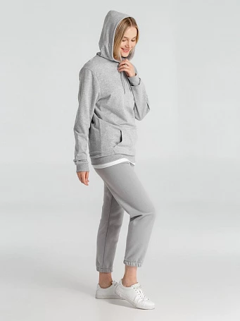Толстовка с капюшоном унисекс Hoodie, серый меланж