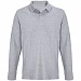 Рубашка поло унисекс с длинным рукавом Pacific LSL, серый меланж