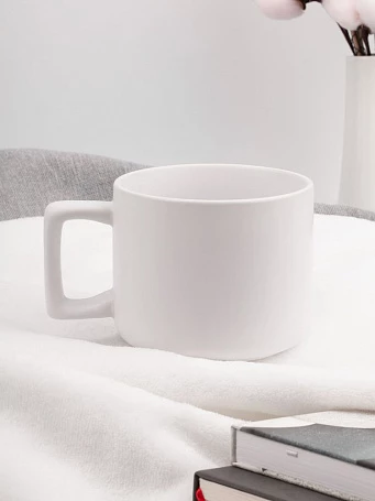 Чашка Jumbo в коробке матовая, белая