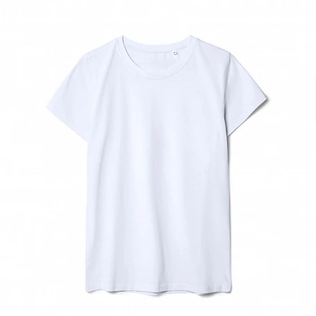 Футболка женская T-bolka Stretch Lady, белая (холодный оттенок)