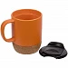 Кружка с пробковой подставкой Corky Walk, оранжевая