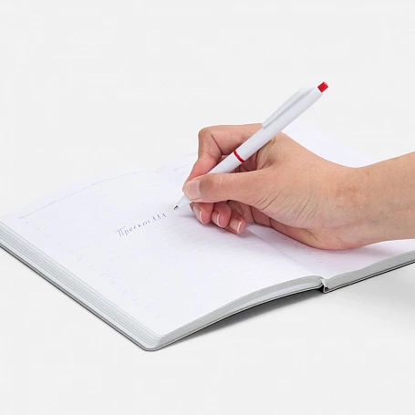 Ручка шариковая Bright Pop, белая с красным