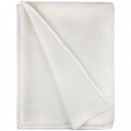 Плед Knitly, жемчужно-белый