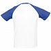 Футболка мужская двухцветная Funky 150, белая с ярко-синим