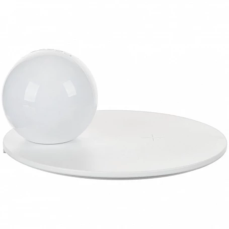 Станция беспроводной зарядки с часами и подсветкой GlobeBee, белая