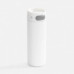 Термостакан X1 с цветной кнопкой, белый с серым