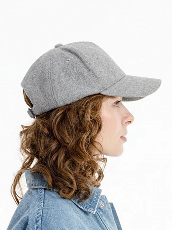 Бейсболка Woolridge, серый меланж