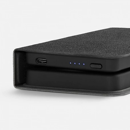 Внешний аккумулятор с беспроводной зарядкой reCover 8000 мАч, черный