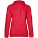 Толстовка с капюшоном женская Hoodie, красный меланж