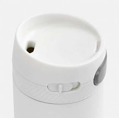 Термостакан X1 с цветной кнопкой, белый с серым