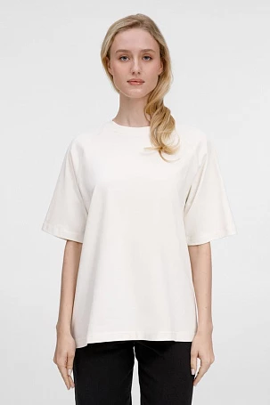 Футболка оверсайз унисекс Avenu, молочно-белая