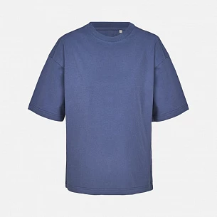 Футболка оверсайз женская Boxy Women, синяя (джинс)