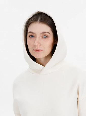 Худи оверсайз унисекс Snuggie, молочно-белое