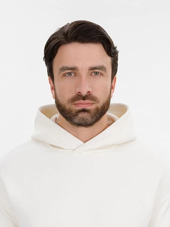 Худи оверсайз унисекс Snuggie, молочно-белое