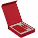 Коробка Latern для аккумулятора 5000 мАч, флешки и ручки, красная