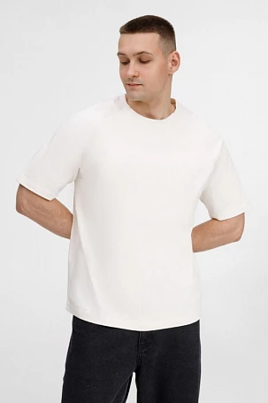 Футболка оверсайз унисекс Avenu, молочно-белая