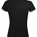 Рубашка поло женская Pasadena Women 200 с контрастной отделкой, черная с белым