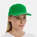 Бейсболка Classic 2.0, ярко-зеленая с белым кантом