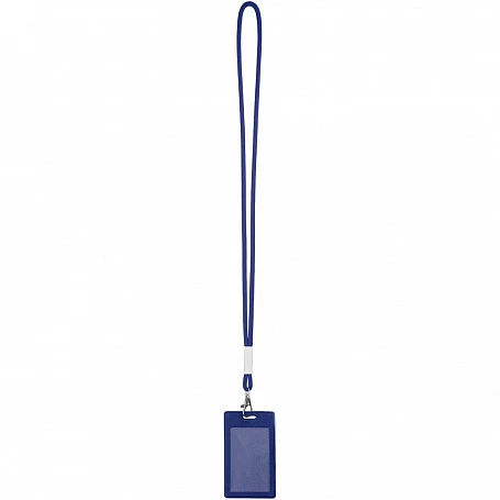 Шнурок для бейджа Tube Metal, синий