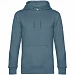 Толстовка с капюшоном унисекс King, серо-синяя