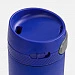 Термостакан X1 с цветной кнопкой, синий с серым