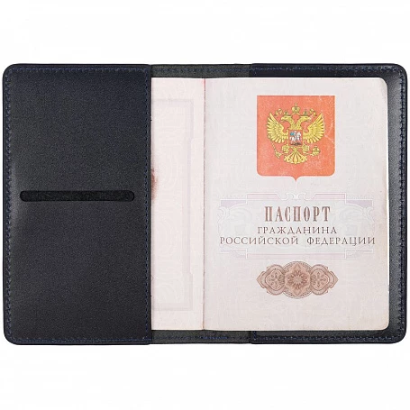 Обложка для паспорта Remini, темно-синяя