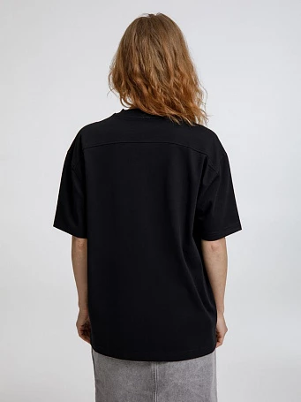 Футболка оверсайз унисекс Sideline, черная