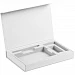 Коробка Silk с ложементом под ежедневник 10x16 см, аккумулятор и ручку, белая