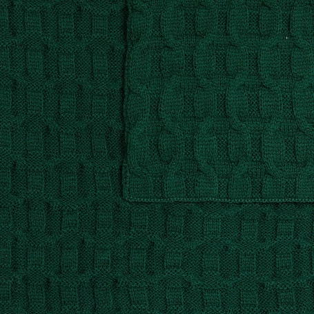 Плед Braidera, темно-зеленый (хвойный)