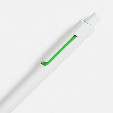 Ручка шариковая Dominanta, белая с зеленым