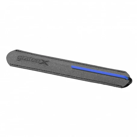 Шариковая ручка GrafeeX в чехле, черная с синим