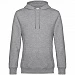 Толстовка с капюшоном унисекс King, серый меланж